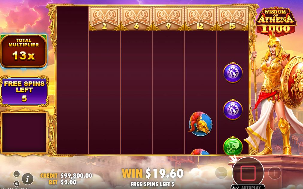 Free Spins with Multiplier gems on the grid