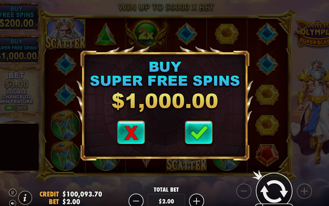 Super Free Spins round, deep indigo-violet background with lightning