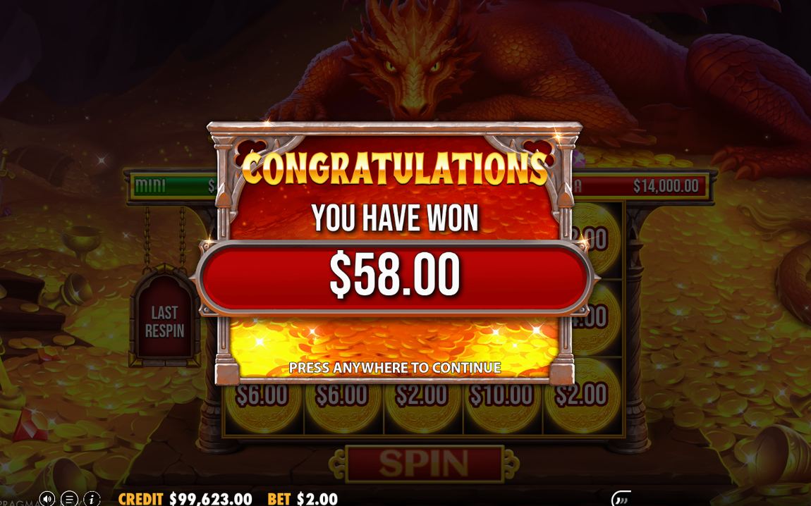 Win screen with payout shown in A$